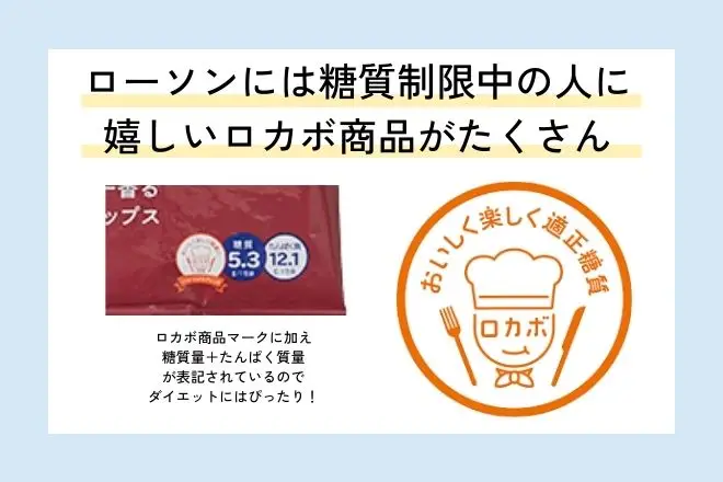 ローソンにはおいしく楽しく適正な糖質制限が出来るロカボ商品がたくさんあります